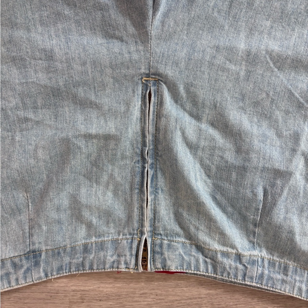 Vintage Gloria Vanderbilt Cotton Denim Wrap Skort Skirt Light Wash Size 14 - Picture 5 of 8